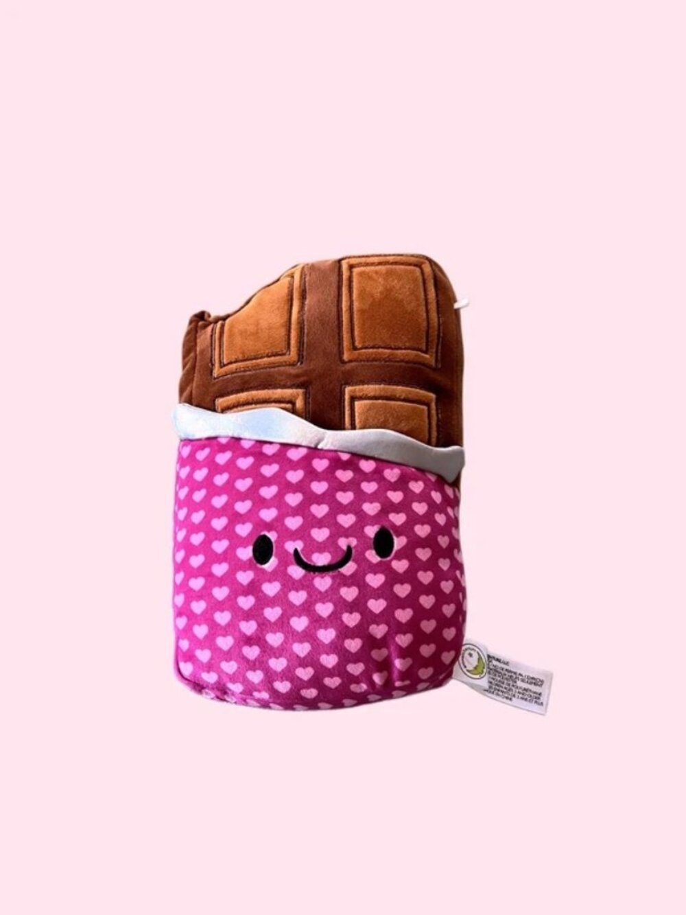 Animal Adventure Chocolate Candy Bar Plush Pink Hearts Squishy Pillow 12" Cute P